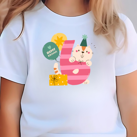 Tricouri Copii - Tricou copii, La multi ani 6 ani, fete, multicolor