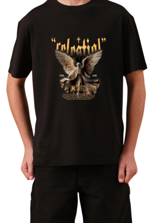 Tricouri Copii - Tricou Copii Made By Angels Society, 11-12 ani, negru