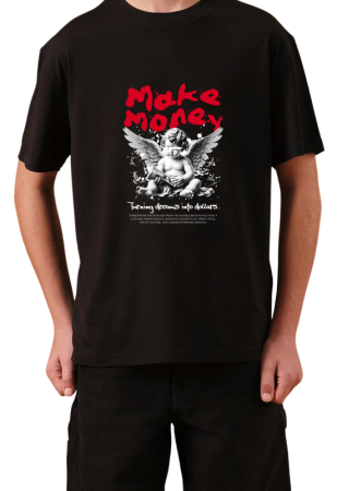 Tricouri Copii - Tricou Copii Made By Angels Society, 11-12 ani, negru