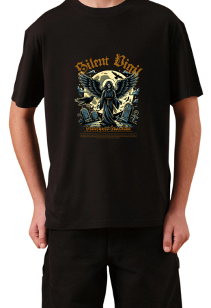Tricouri Copii - Tricou Copii Made By Angels Society, 9-10 ani, negru