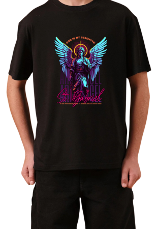 Tricouri Copii - Tricou Copii Made By Angels Society, 9-10 ani, negru