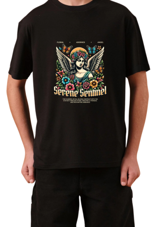 Tricouri Copii - Tricou Copii Made By Angels Society, 9-10 ani, negru
