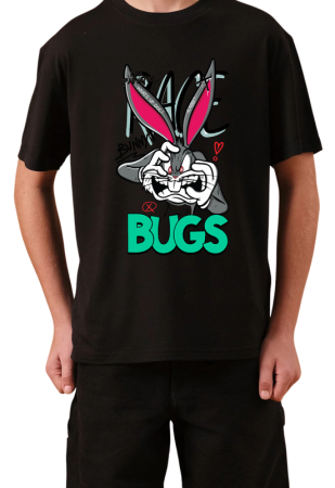 Tricouri Copii - Tricou Copii Made by Vintage Cartoons, negru, bumbac, 9-10 ani
