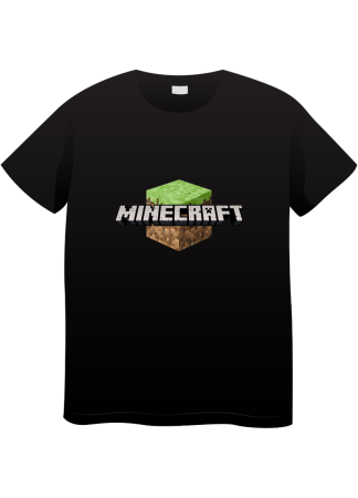 Tricouri Copii - Tricou Copii Minecraft, 7-8 ani, bumbac, negru