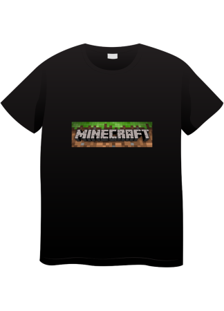 Tricouri Copii - Tricou Copii Minecraft, 7-8 ani, bumbac, negru