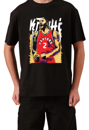 Tricouri Copii - Tricou Copii NBA Baschet, negru, bumbac, 11-12 ani