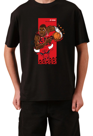 Tricouri Copii - Tricou Copii NBA Baschet, negru, bumbac, 11-12 ani