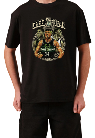 Tricouri Copii - Tricou Copii NBA Baschet, negru, bumbac, 11-12 ani