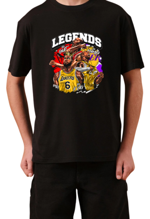 Tricouri Copii - Tricou Copii NBA Baschet, negru, bumbac, 11-12 ani
