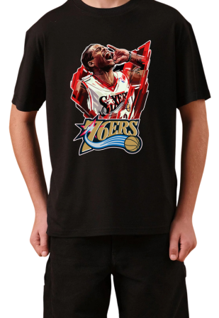 Tricouri Copii - Tricou Copii NBA Baschet, negru, bumbac, 11-12 ani