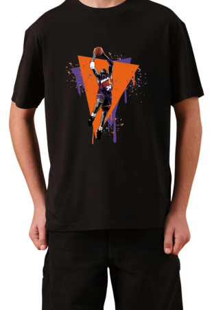 Tricouri Copii - Tricou Copii NBA Baschet, negru, bumbac, 11-12 ani