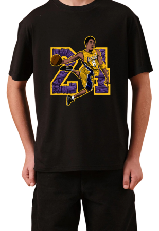 Tricouri Copii - Tricou Copii NBA Baschet, negru, bumbac, 11-12 ani