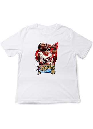 Tricouri Copii - Tricou Copii NBA Legens, Baschet Icon Collection, alb, bumbac, 7-8 ani