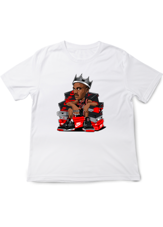 Tricouri Copii - Tricou Copii NBA Legens, Baschet Icon Collection, alb, bumbac, 7-8 ani