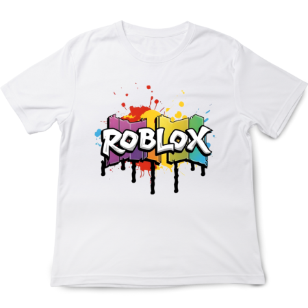 Tricouri Copii - Tricou copii Roblox, alb, bumbac, 5-6 ani