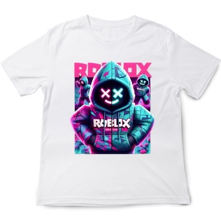 Tricouri Copii - Tricou copii Roblox, alb, bumbac, 5-6 ani