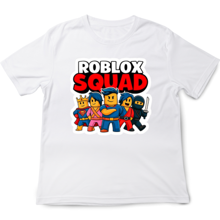Tricouri Copii - Tricou copii Roblox, alb, bumbac, 5-6 ani