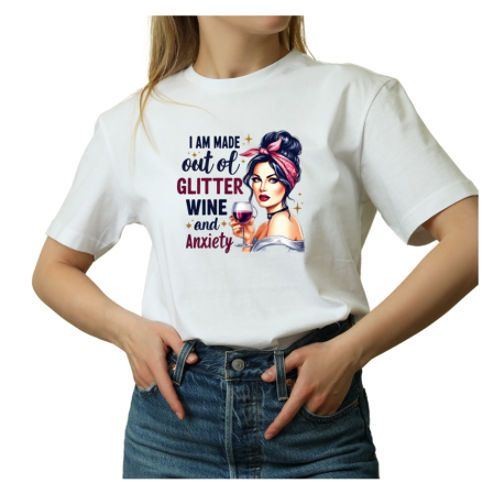 Tricouri Personalizate - Tricou Dama alb, mesaj funny & ironic, vibe Retro American