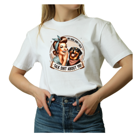 Tricouri Personalizate - Tricou Dama alb, retro vintage, cu text amuzant si ironic