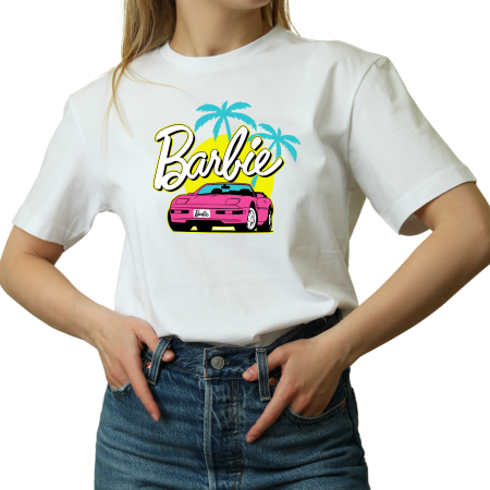 Tricouri Personalizate - Tricou dama, Barbie Girl, alb
