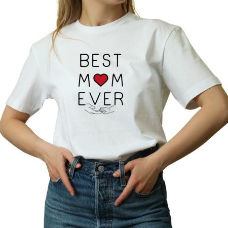 Tricouri Personalizate - Tricou dama, Cea mai buna Mama, alb
