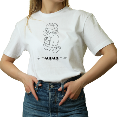 Tricouri Personalizate - Tricou dama, Pentru Mama, culoarea alb