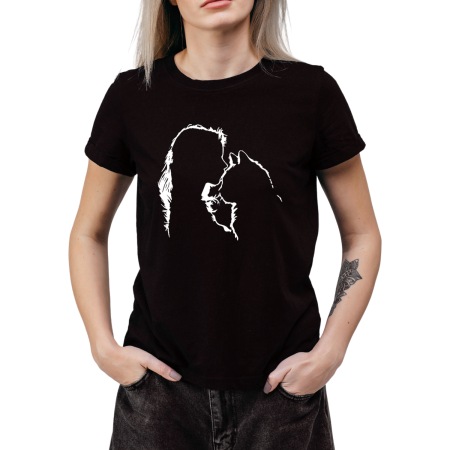 Tricouri Personalizate - Tricou Dama Pisici cu gluma tipica de pisica lenesa