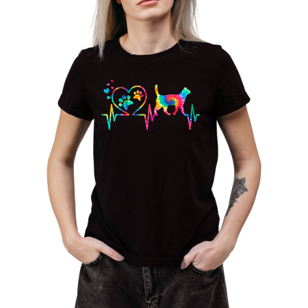 Tricouri Personalizate - Tricou Dama Pisici cu print haios, stil casual