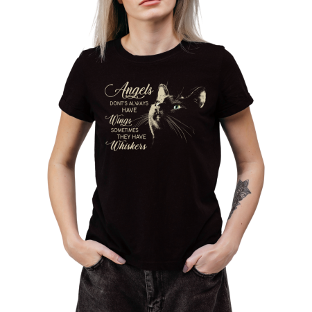 Tricouri Personalizate - Tricou Dama Pisici cu text ironic si expresie comica