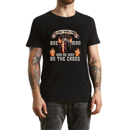Tricouri Personalizate - Tricou FaithWear Negru Religios cu mesaj cu credinta, barbati