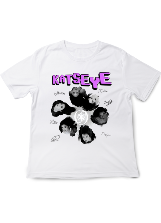 Tricouri Copii - Tricou fete KATSEYE Pop Music, alb, 5-6 ani