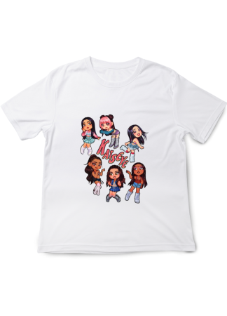 Tricouri Copii - Tricou fete KATSEYE Pop Music, alb, 7-8 ani