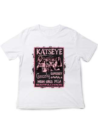 Tricouri Copii - Tricou fete KATSEYE Pop Music, alb, 7-8 ani