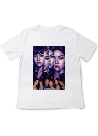 Tricouri Copii - Tricou fete KATSEYE Pop Music, alb, 9-10 ani