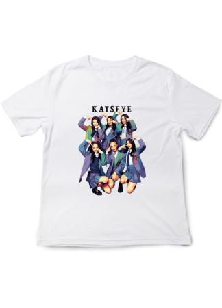 Tricouri Copii - Tricou fete KATSEYE Pop Music, alb, 9-10 ani