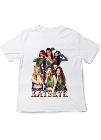Tricouri Copii - Tricou fete KATSEYE Pop Music, alb, 9-10 ani