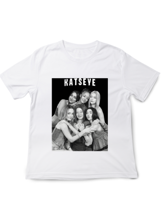 Tricouri Copii - Tricou fete KATSEYE Pop Music, alb, 9-10 ani