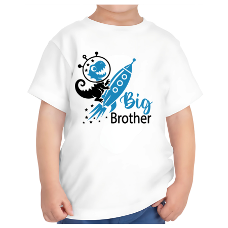 Tricouri Copii - Tricou funny alb big brother cadou fratele mai mare 1-2 ani