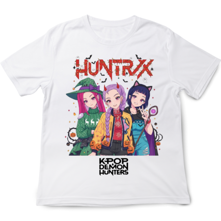 Halloween - Tricou Halloween K POP Demon Hunters Huntrix, alb, 7-8 ani