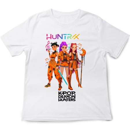 Halloween - Tricou Halloween K POP Demon Hunters Huntrix, alb, 7-8 ani