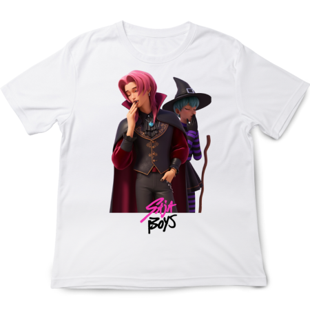 Tricouri Copii - Tricou Halloween Saja Boys K Pop Music alb 