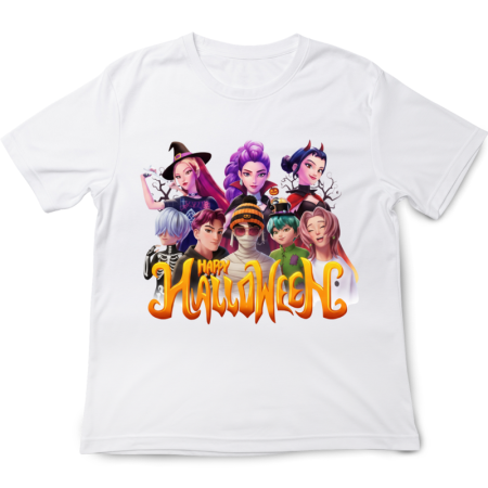 Tricouri Copii - Tricou Halloween Saja Boys K Pop Music alb