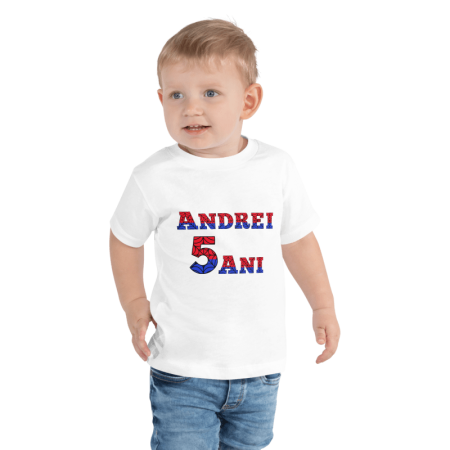 Tricouri Copii - Tricou personalizat 5 ani, tematica Spiderman, pentru ANDREI 5 ani
