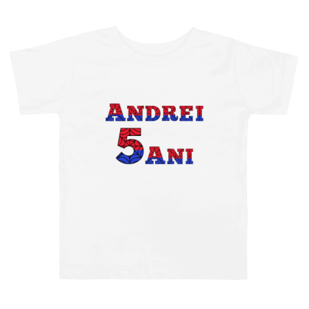 Tricou personalizat 5 ani, tematica Spiderman, pentru ANDREI 5 ani [1]