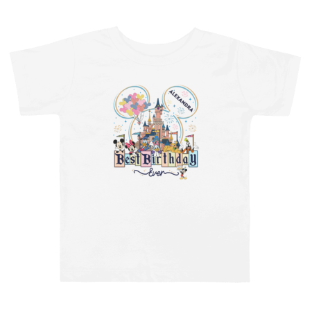 Tricouri Copii - Tricou personalizat aniversare copii, Mickey/Minnie Disney, pentru Alexandra, 1-2 ani