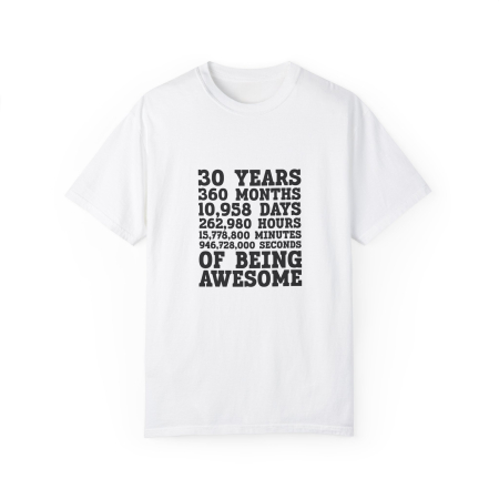 Tricou personalizat barbati, aniversare 30 ani, alb, amuzant [1]