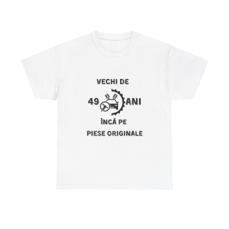 Tricouri Personalizate - Tricou personalizat barbati, negru, 49 ani si inca pe piese originale pentru aniversare