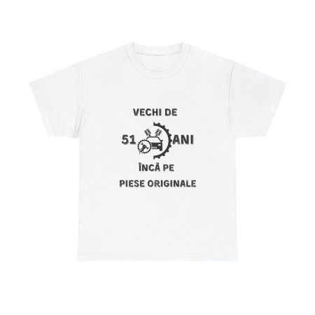 Tricouri Personalizate - Tricou personalizat barbati, negru, 51 ani si inca pe piese originale pentru aniversare