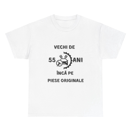Tricou personalizat barbati, negru, 55 ani si inca pe piese originale pentru aniversare [1]