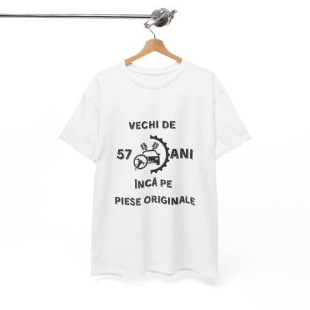 Tricou personalizat barbati, negru, 57 ani si inca pe piese originale pentru aniversare [1]